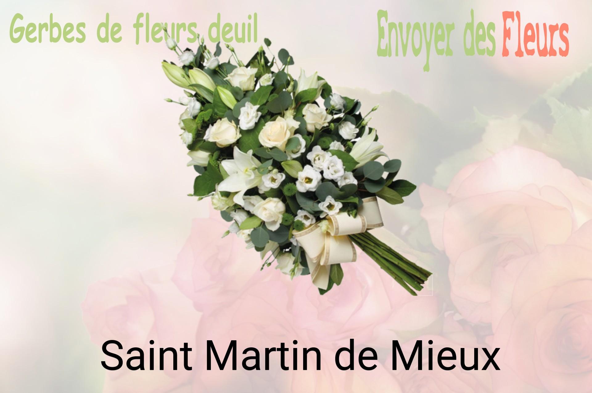 Gerbe de fleurs de deuil livrée à Saint-Martin-de-Mieux